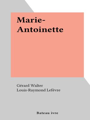 cover image of Marie-Antoinette